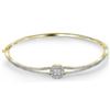 Image 1 : 1 CTW Princess Diamond Soleil Bangle Bracelet 14KT Yellow Gold - REF-127Y4X