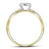 Image 2 : 0.40 CTW His & Hers Diamond Cluster Matching Bridal Ring 10KT Yellow Gold - REF-49N5F