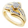0.42 CTW Diamond Bridal Wedding Engagement Ring 10KT Yellow Gold - REF-67K4W