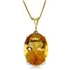 Genuine 6 ctw Citrine Necklace Jewelry 14KT Yellow Gold - REF-34P3H