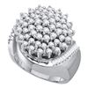 Image 1 : 2.03 CTW Diamond Cluster Ring 10KT White Gold - REF-108F8N