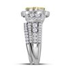Image 2 : 3.04 CTW Yellow Diamond Bridal Engagement Ring 14KT White Gold - REF-359M9H