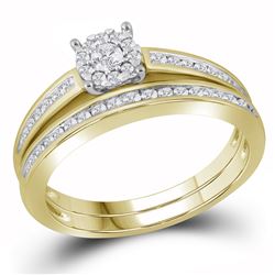 0.53 CTW Diamond Bridal Wedding Engagement Ring 10KT Yellow Gold - REF-41F9N