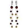 Genuine 8.99 ctw Garnet & Citrine Earrings Jewelry 14KT White Gold - REF-101W2Y