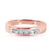 Genuine 0.50 ctw Aquamarine Ring Jewelry 14KT Rose Gold - REF-47P2H