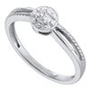0.05 CTW Diamond Solitaire Bridal Ring 10KT White Gold - REF-8N9F