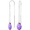 Genuine 6 ctw Amethyst Earrings Jewelry 14KT Yellow Gold - REF-21W9Y