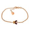 Genuine 0.60 ctw Garnet & Citrine Bracelet Jewelry 14KT Rose Gold - REF-41K6V