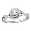 0.50 CTW Princess Diamond Solitaire Bridal Engagement Ring 14KT White Gold - REF-71N3F