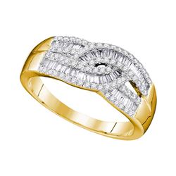 0.65 CTW Diamond Fashion Ring 10KT Yellow Gold - REF-41F9N