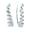 0.24 CTW Diamond Coil Climber Earrings 10KT White Gold - REF-25M4H