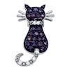 0.33 CTW Cognac-brown Color Diamond Kitty Cat Pendant 10KT White Gold - REF-13X4Y