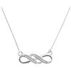 Image 1 : 0.05 CTW Diamond Infinity Pendant 10KT White Gold - REF-13M4H