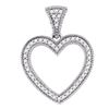 0.15 CTW Diamond Heart Love Pendant 10KT White Gold - REF-19H4M