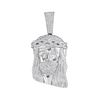 2 CTW Mens Diamond Jesus Head Pendant 10KT White Gold - REF-127H4M