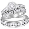 1.67 CTW His & Hers Diamond Solitaire Matching Bridal Ring 14KT White Gold - REF-179W9K