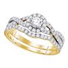 1 CTW Diamond EGL Bridal Wedding Engagement Ring 14KT Yellow Gold - REF-101N2F