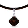 Genuine 8.76 ctw Garnet & Diamond Necklace Jewelry 14KT White Gold - REF-46Y2F