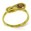 Genuine 0.65 ctw Garnet Ring Jewelry 14KT Yellow Gold - REF-47Z2N