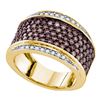 Image 1 : 1.55 CTW Cognac-brown Color Diamond Cocktail Ring 10KT Yellow Gold - REF-89Y9X