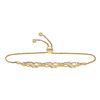 Image 1 : 0.16 CTW Diamond Crossover Bolo Bracelet 10KT Yellow Gold - REF-44N9F