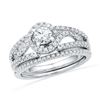 0.75 CTW Diamond Bridal Wedding Engagement Ring 14KT White Gold - REF-112W5K