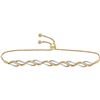 Image 1 : 0.33 CTW Diamond Bolo Bracelet 10KT Yellow Gold - REF-59K9W