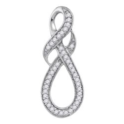 0.20 CTW Diamond WrapaInfinity Pendant 10KT White Gold - REF-14M9H