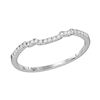 0.10 CTW Diamond Slender Wedding Enhancer Ring 14KT White Gold - REF-18W2K