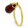 Genuine 3 ctw Garnet Ring Jewelry 14KT Yellow Gold - REF-22H5X