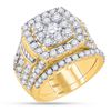 3.98 CTW Diamond Bridal Wedding Engagement Ring 14KT Yellow Gold - REF-442X4Y
