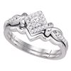 0.25 CTW Princess Diamond Bridal Engagement Ring 10KT White Gold - REF-34K4W