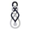Image 1 : 0.35 CTW Black Color Diamond Cluster Pendant 10KT Yellow Gold - REF-30H2M