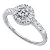 Image 1 : 0.20 CTW Diamond Cluster Ring 10KT White Gold - REF-13M4H