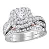 1.01 CTW Diamond Bellissimo Bridal Ring 14k White Gold - REF-161N2F