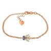 Genuine 0.60 ctw Opal & Tanzanite Bracelet Jewelry 14KT Rose Gold - REF-44W3Y