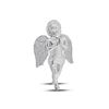 1.25 CTW Mens Diamond Angel Charm Pendant 10KT White Gold - REF-120W2K