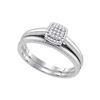 0.10 CTW Diamond Bridal Wedding Engagement Ring 10KT White Gold - REF-19W4K