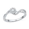 0.25 CTW Diamond Solitaire Bridal Engagement Ring 10KT White Gold - REF-22W4K