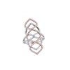 1.07 CTW Diamond Long Strand Fashion Ring 18KT White Gold - REF-142W4K