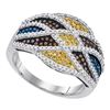 0.76 CTW Multicolor Diamond Fashion Ring 10KT White Gold - REF-71Y9X