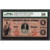 Image 1 : 1859 $4 Colonial Bank of Canada Note PMG About Uncirculated 50
