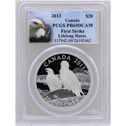 2013 $20 Canada Lifelong Mates Silver Coin PCGS PR69DCAM