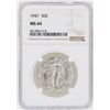 Image 1 : 1947 Walking Liberty Half Dollar Coin NGC MS64