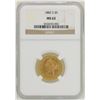 Image 1 : 1882-S $5 Liberty Head Half Eagle Gold Coin NGC MS62