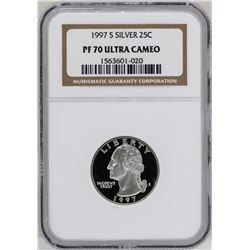 1997-S Washington Silver Proof Quarter Coin NGC PF70 Ultra Cameo