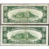 Image 2 : Lot of (2) 1934C $10 Silver Certificate Notes