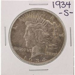 1934-S $1 Peace Silver Dollar Coin