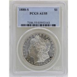 1888-S $1 Morgan Silver Dollar Coin PCGS AU55
