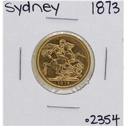 1873-S Australia Sydney Sovereign St. George Gold Coin